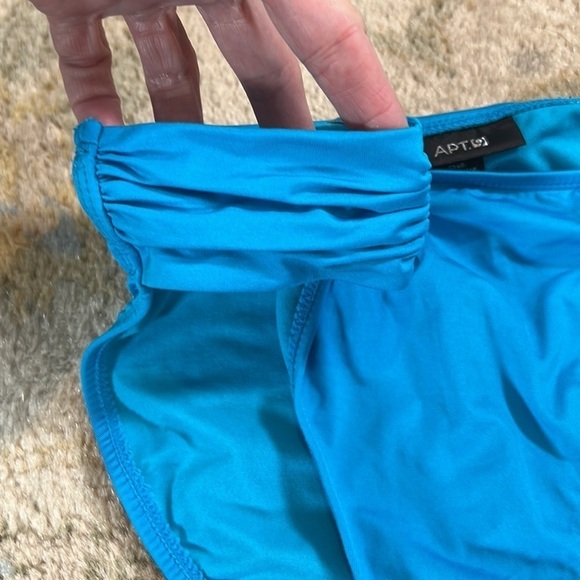 ⭐️NWT,Apt.9, Turquoise Bikini Bottom, Ruched Sides, Size 10 - Picture 4 of 8